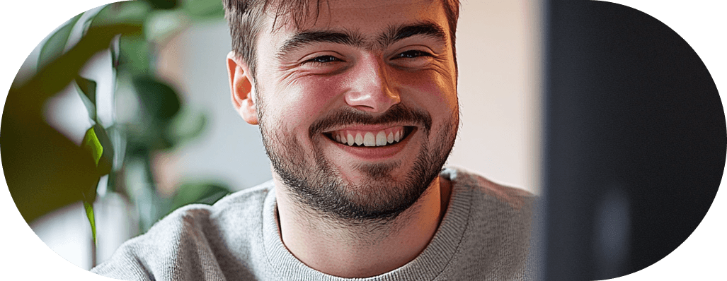 Smiling developer